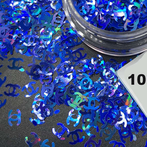 Chanel Nail Art Glitter Confetti Nail Decoration