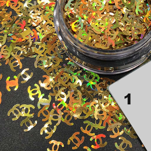 Chanel Nail Art Glitter Confetti Nail Decoration
