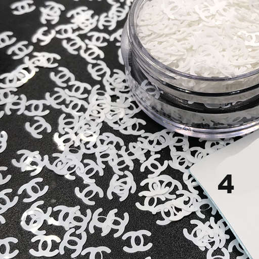 Chanel Nail Art Glitter Confetti Nail Decoration
