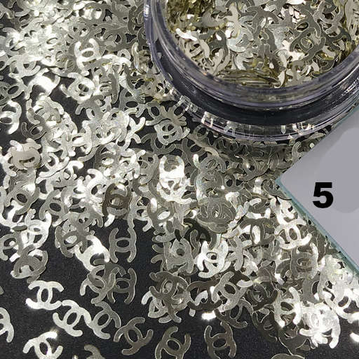 Chanel Nail Art Glitter Confetti Nail Decoration