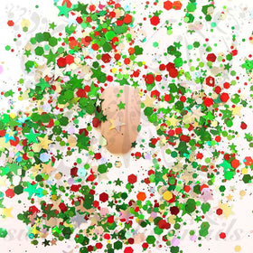 Christmas Nail Art Confetti Glitter