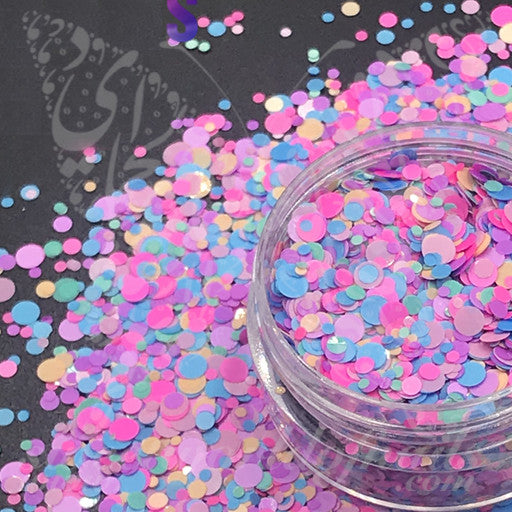 Candy color Round Nail Art Confetti Glitter