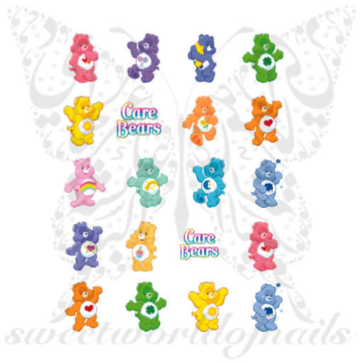 Care Bears Nail Art Water Decals Nail Water Slides