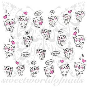 Cat Nail Art Cute Cat Nail Water Decals Water Slides