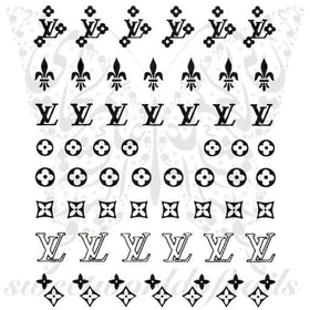 Black L Letters Water Decals