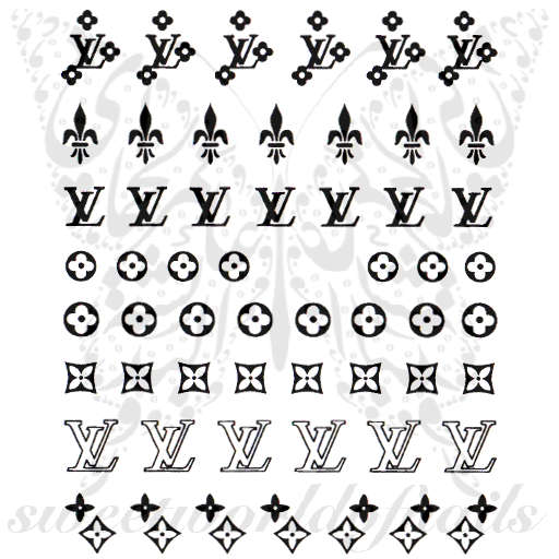 Black L Letters Water Decals