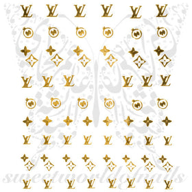 Gold Letters Water Decals