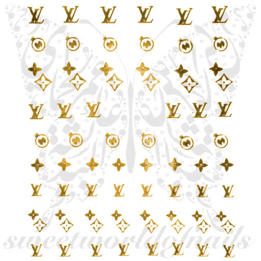 Gold Letters Water Decals