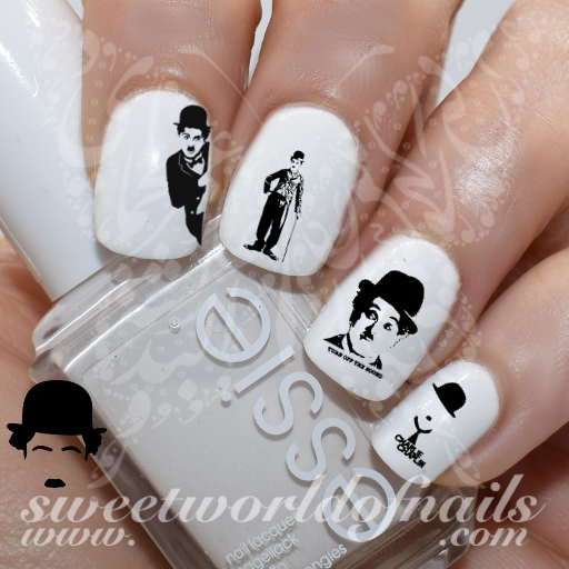 Charlie Chaplin Nail Art Nail Water Decals Slides