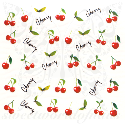 Cherry Nail Art Cherries Nail Water Decals