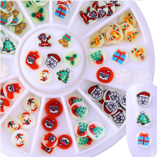 Christmas Nails Fimo Nail Decoration Wheel 