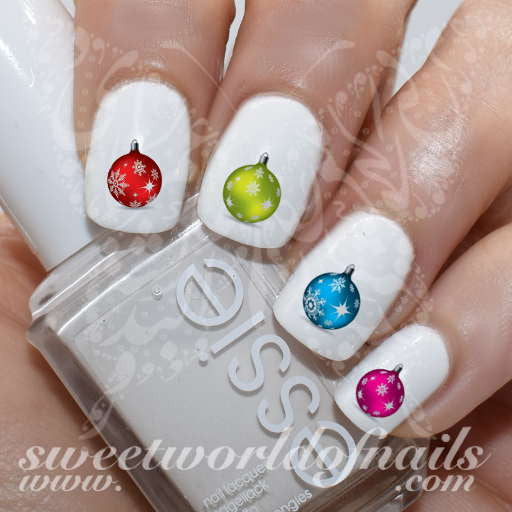 Christmas Nail Art Christmas Ornaments Nail Water Decals Water Slides