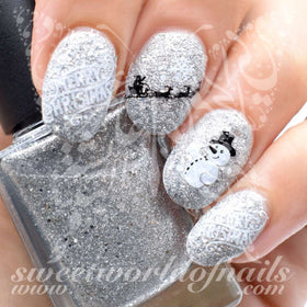 Christmas Nails Santa Sleigh Snowman Nail Water Decals