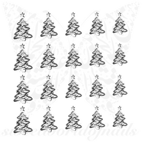 Christmas Nail Art Christmas Tree Water Decals 