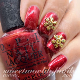 Christmas Nails 3D Gold Snowflake Charms 
