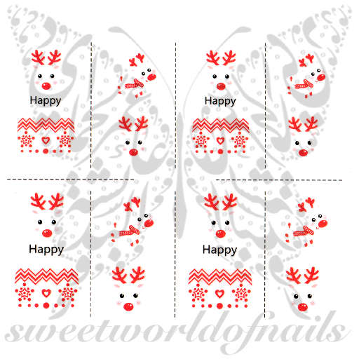 Rudolph the Red-Nosed Reindeer Water Decals
