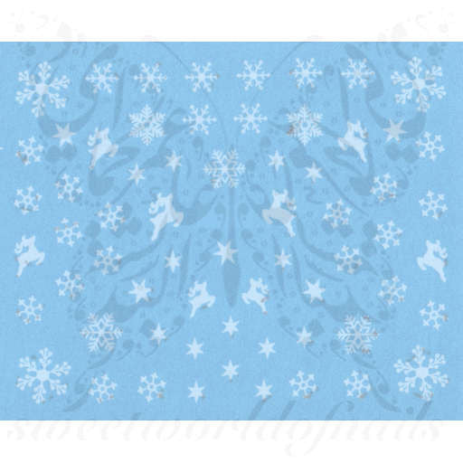 Christmas Nail Art White Snowflakes and Reindeers Nail Water Decals