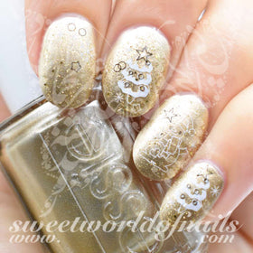 Christmas Nail Art Snowman Nail Water Decals