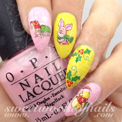 Christmas Nails Winnie The Pooh Piglet Nail Water Decals