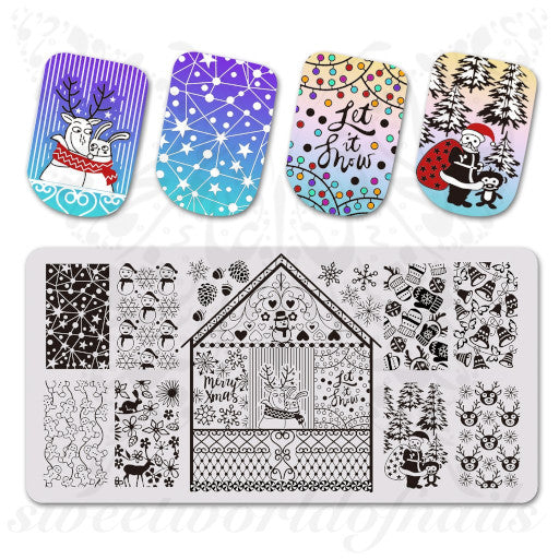 Christmas Nail Art Stamping Plate