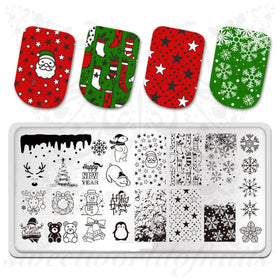 Christmas Nail Art Stamping Plate