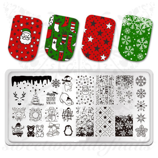 Christmas Nail Art Stamping Plate
