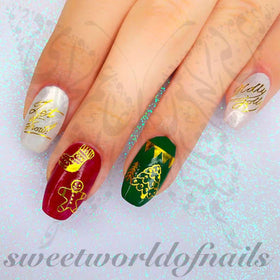 Metallic Christmas Nail Stickers