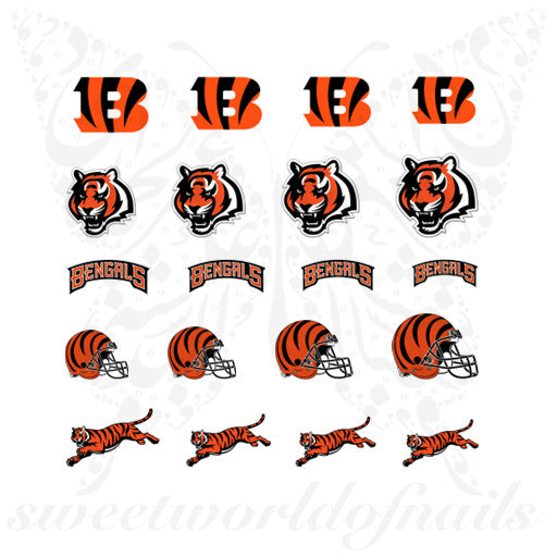 cincinnati bengals nail designs