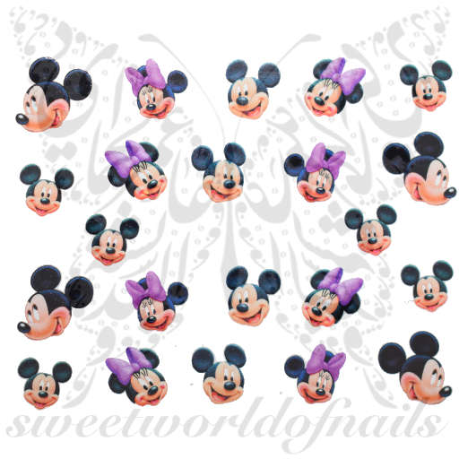 Disney Mickey Castle Minnie Nail Art Water Decals Stickers Manicure Salon  Polish