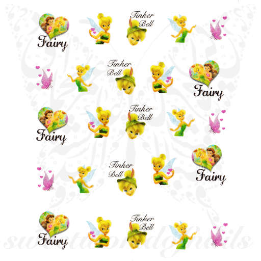 Tinker Bell Nail Art Water Decals