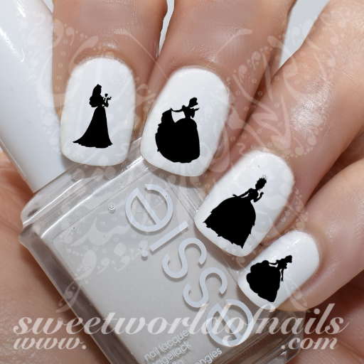Disney Princesses nail art decals