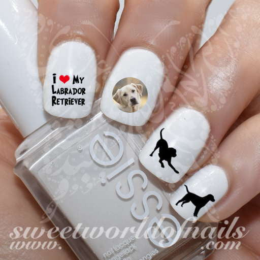 Dog Nail Art Labrador Retriever Nail Water Decals