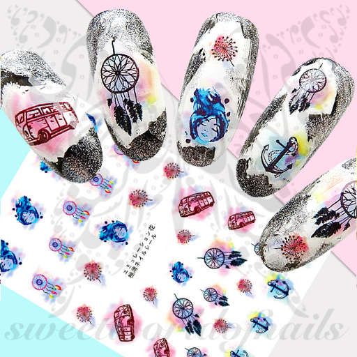 Dreamcatchers and Anchors Nail Art Stickers