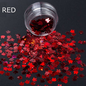 Red Easter Nails Bunny Rabbit Confetti Glitter Nail Decoration