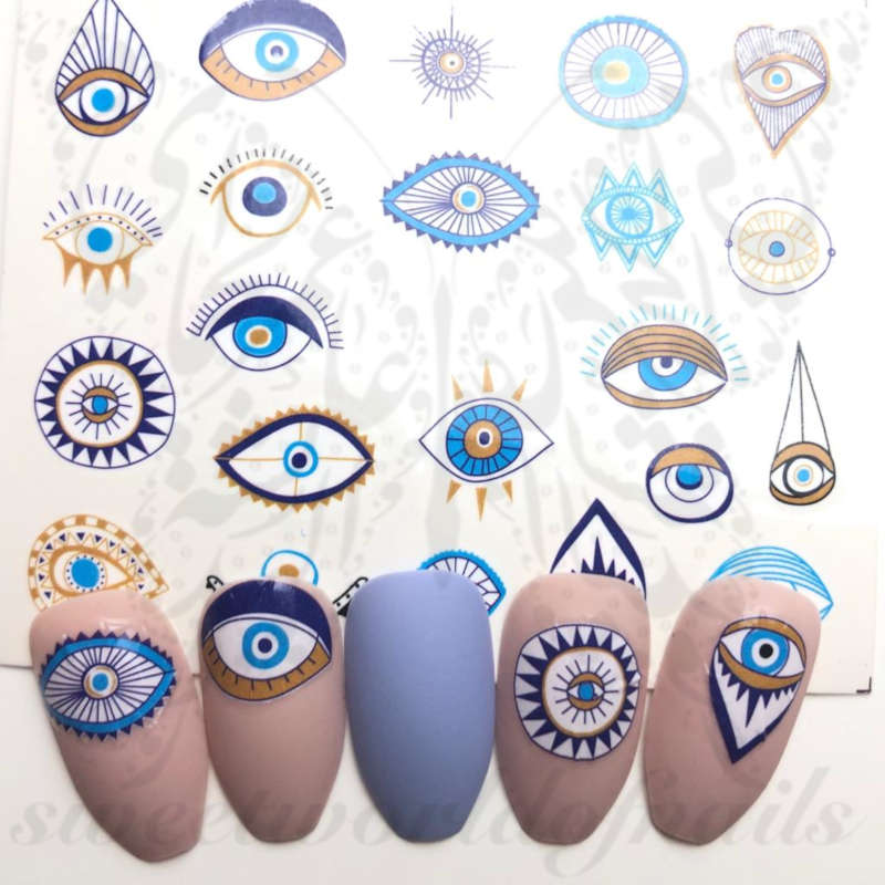 Evil eye sticker - blue