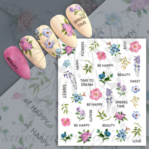 Spring Flowers Clear Sticker