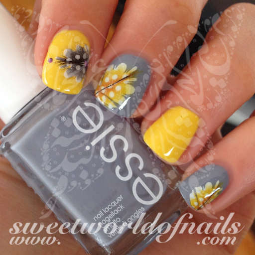 Feather Nail Art Yellow or Grey Feathers Nail Water Decals Water Slides
