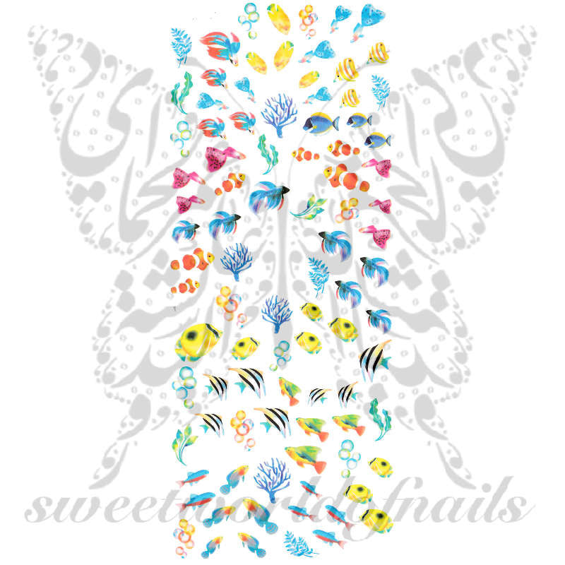 Fish Nail Art Collection Nail Water Decals Slides