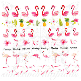 Flamingo Nails Nail Water Decals