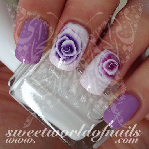 Floral Nail Art Purple Flower Nail Water Decals Water Slides