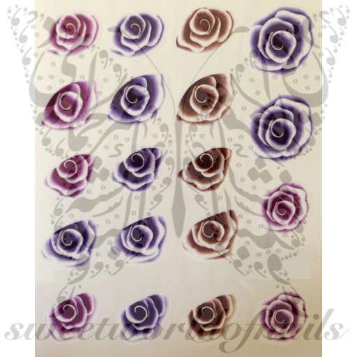 Floral Nail Art Purple Flower Nail Water Decals Water Slides