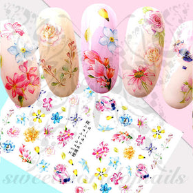 Floral Nail Art Spring Summer Flower Stickers