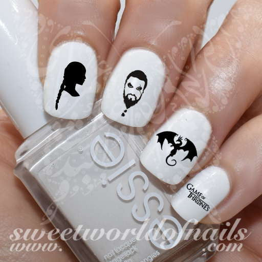 Game of Thrones Art Nail Water Decals Transfers Wraps
