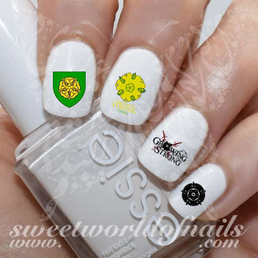Game of Thrones Nail Art house of tyrell Art Water Decals
