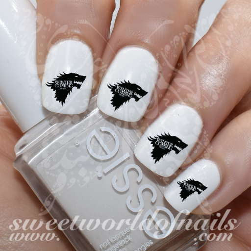 Game of Thrones Nail Art Winter is coming Nail Water Decals Transfers Wraps