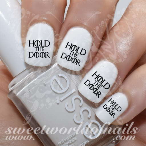 Game of Thrones Art Nail Hold the Door Water Decals