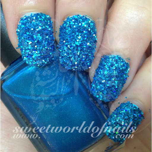 Nail Glitter Blue Sparkle Glitter Dust Powder Nail Art #2