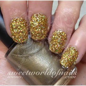 Nail Glitter Gold Sparkle Glitter Dust Powder Nail Art #1