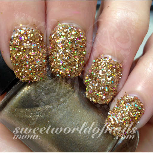 Nail Glitter Gold Sparkle Glitter Dust Powder Nail Art #2