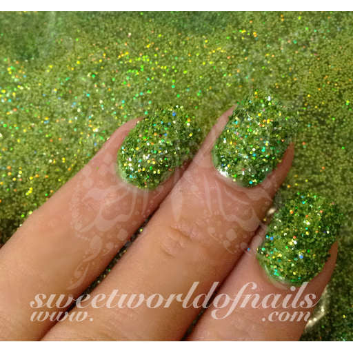 Nail Glitter Light Green Sparkle Glitter Dust Powder Nail Art